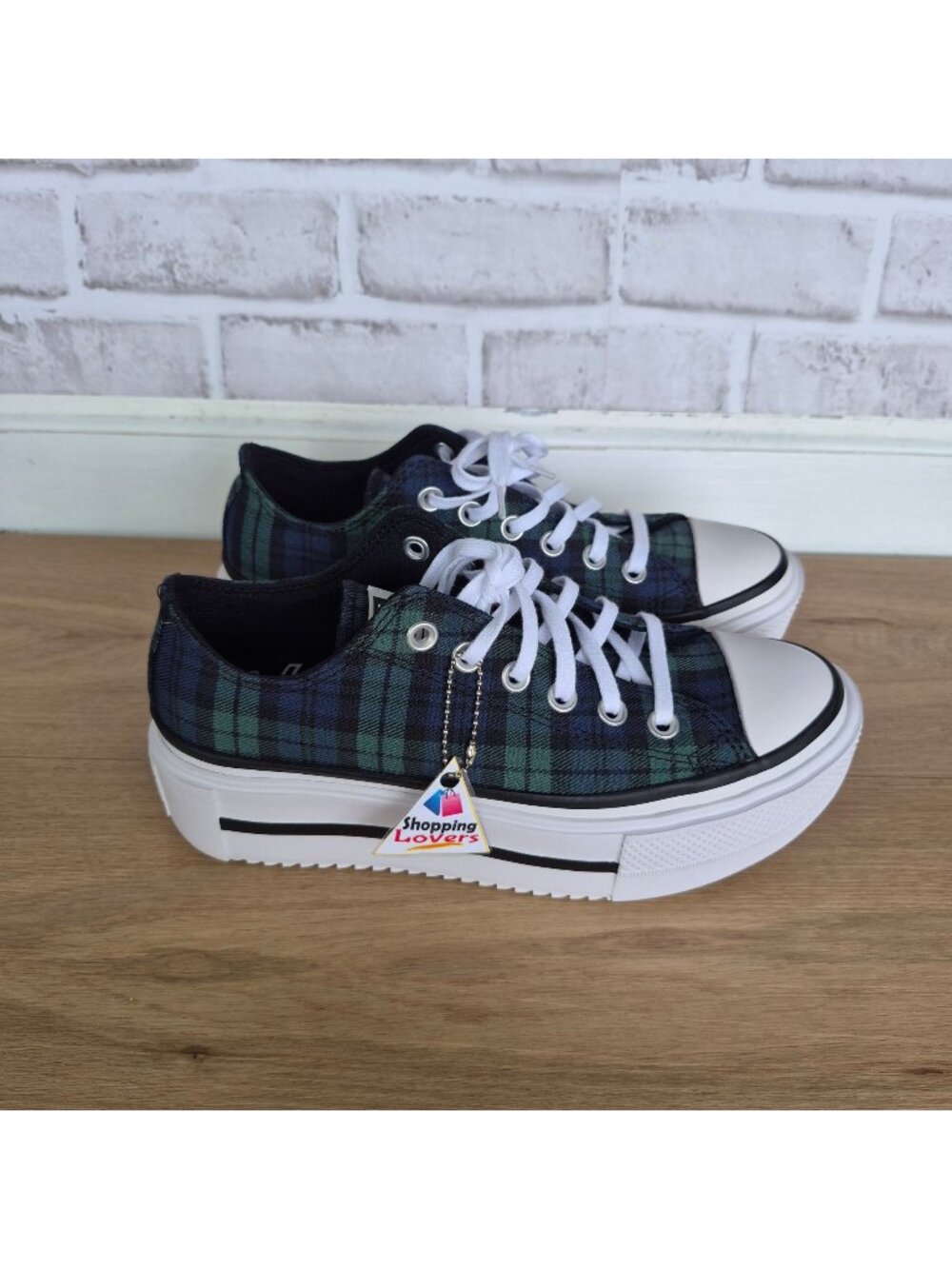 ⭐Converse Lift Double Stack Platform Plaid 8.5 Men's shoes Sneaker Black A16517C